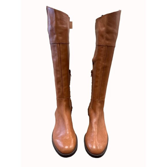 Ralph Lauren Lauren womens brown below knee leather boots shoes 5.5B SKU 6464 - Picture 4 of 13